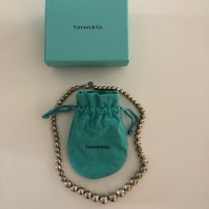 Tiffany & Co sterling silver bead ball necklace